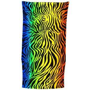  Rainbow Zebra Striped Beach Towel 60 X 30