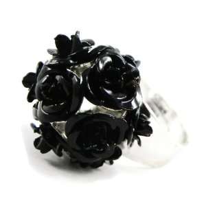  Ring french touch Boules De Roses black. Jewelry