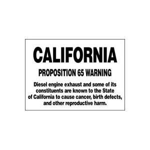 Labels CALIFORNIA PROPOSITION 65 WARNING DIESEL ENGINES EXHAUST AND 