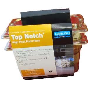 Carlisle 10521 813 Amber 4 Inch TopNotch Food Pan Banded Packs (Case 