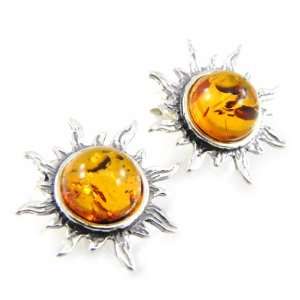  Earrings silver Soleil amber. Jewelry
