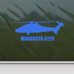  MANGUSTA A129 Blue Decal Military Soldier Window Blue 