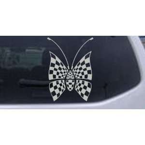  Silver 32in X 22.9in    Race Flag Butterfly Butterflies 