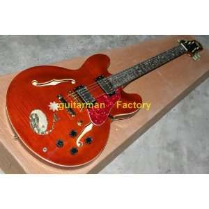  new custom es hollow body jazz guitar vos red whole 