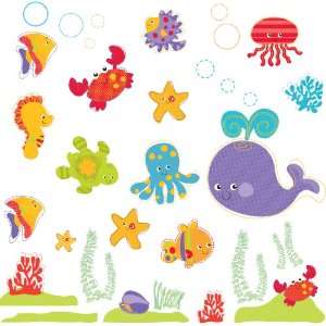   Fisher Price ST99797 Peel & Stick Ocean Wonders Wall Decals, 4 Sheets