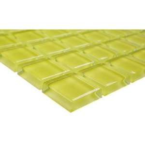  Samples Glace´ Collection 1 X 1 Lemon Lime Glass Tile 