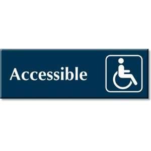  Accessible (with Graphic) Outdoor Engraved Sign, 12 x 4 