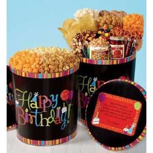 Birthday Wishes Popcorn Tins  Grocery & Gourmet Food