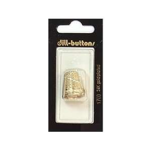  Dill Buttons 20mm Charm Gold Thimble 1 pc (6 Pack) Pet 