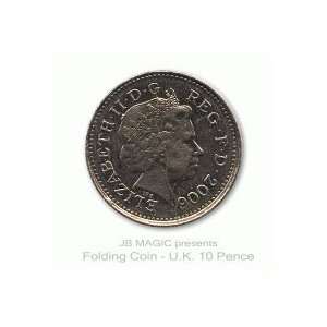  Folding Coin (UK 10 Pence, Single Cut) Toys & Games