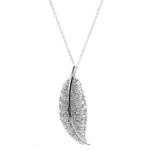  The Break Up Fashion Silver CZ Leaf Necklace Jewelry