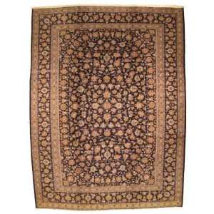  10x13 Hand Knotted Kashan Persian Rug   103x133