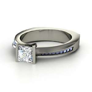  Postmodern Princess Ring, Princess Diamond 14K White Gold 