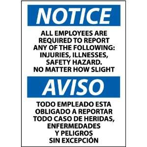 ESN367RB   Notice, All Employees Are Required To Report. (Bilingual 