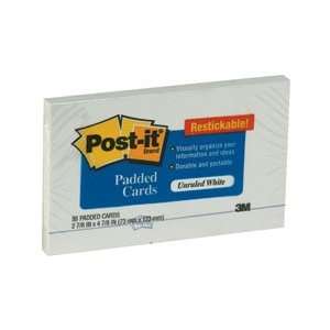  Post it® Super Sticky Cards 3 x 5 White Plain (PT3M121 