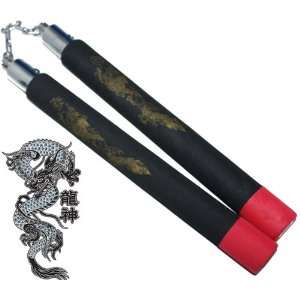  12 Dragon Nunchucks  Black