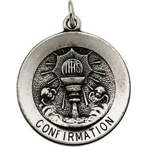 and Stylish 18.50 MM Round Confirmation Cup Pendant Medal with 18 inch 