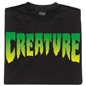  Creature Skateboards T Shirts Logo   Small   Black Sports 