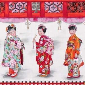  Michael Miller designer fabric Japanese Girls Temple (Sold 