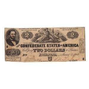  Confederate $2 Note T 42 