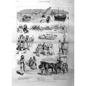  1885 H.M.S. Agamemmon Colombo Harbour Ceylon Ships