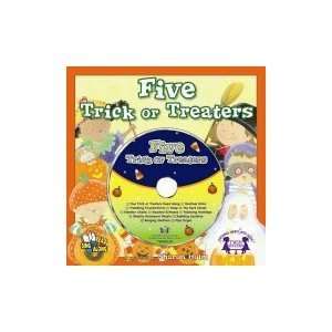 Halloween Five Trick or Treaters book with Party CD Toys 