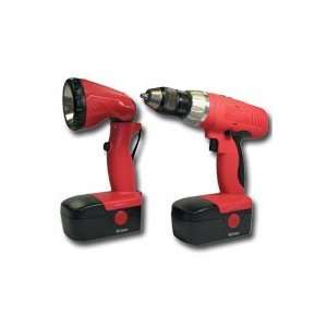   Drill Kit with Flashlight, 2 Batteries & Charger