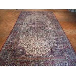  10x19 Hand Knotted Kerman Persian Rug   101x195