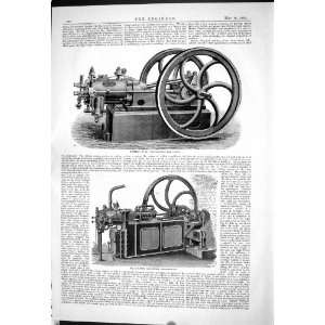  Engineering 1884 Crossley Twin Cylinder Gas Engine Bell 
