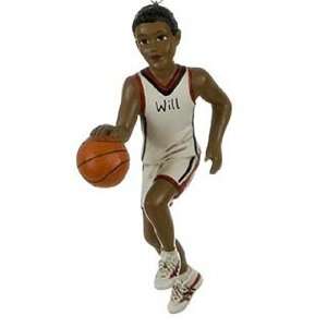  Personalized Ethnic Basketball Boy Christmas Ornament 