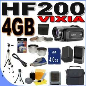  Canon VIXIA HF200 HD Flash Memory Camcorder w/15x Optical 