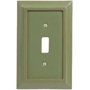  Green Wood   1 Toggle Wallplate   CLEARANCE SALE