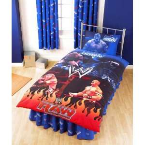  WWE RAW VS SMACKDOWN TWIN BED DUVET/QUILT COVER SET 