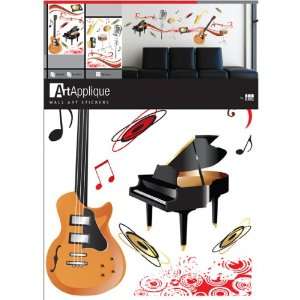 Music Instruments Musical Notes Wall Mural Stickers 