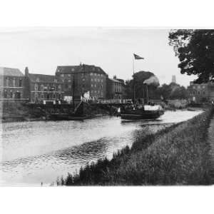  A Paddle Steamer Carries Excursionists on the River Witham 