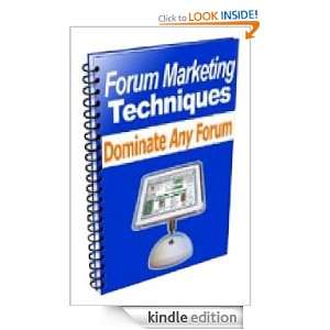Kindle   Forum Marketing Techniques eBook Me  Kindle 