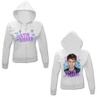  Justin Bieber   Womens Xo Hooded Sweater In White 