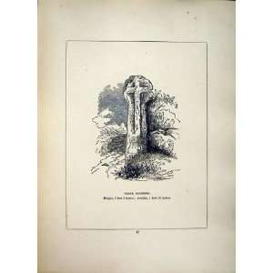    1856 Cross Cornwall Brane Sancredd Blight Old Print