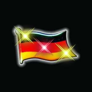  German Flag Flashing Blinking Light Up Body Lights Pins (5 