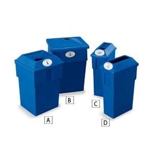 TECHSTAR Bullseye Recycling Containers   Blue  Industrial 