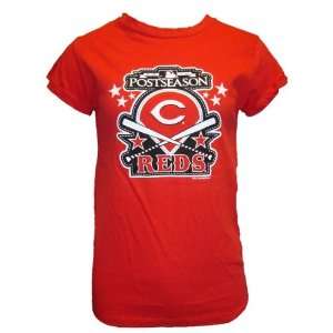  Cincinnati Reds 2010 Postseason Ladies Red T Shirt (Medium 