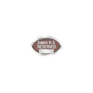 Min Qty 125 Clear Parking Permit Decals, Football Shaped, 2 3/4 in. x 
