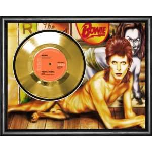   David Bowie Rebel Rebel Framed Gold Record A3 Musical Instruments