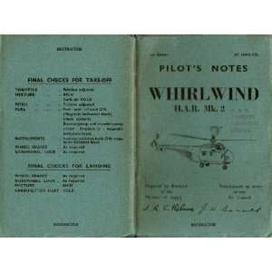   Whirlwind Helicopter Pilots Notes Manual Westland Whirlwind Books