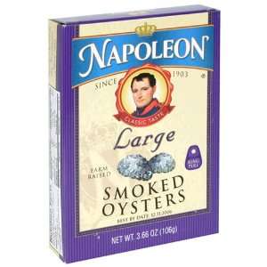 Napoleon Large Smoked Oysters, 3.66 Ounce Tin (Pack of 25)  