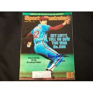  Steve Carlton Auto 10/3/83 Sports Illustrated PSA DNA Q 