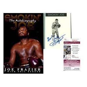 Joe Frazier Autographed Smokin Joe Book   Autographed Boxing 