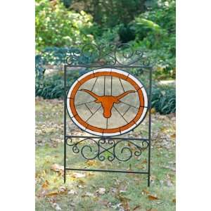  TEXAS LONGHORNS Team Logo STAINED GLASS YARD SIGN (20 x 