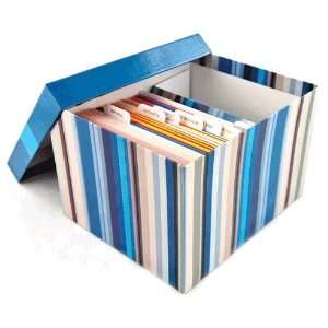   Assortment and File Box in Blue Stripe   Made in the USA Toys & Games