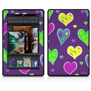   Kindle Fire Skin   Crazy Hearts 